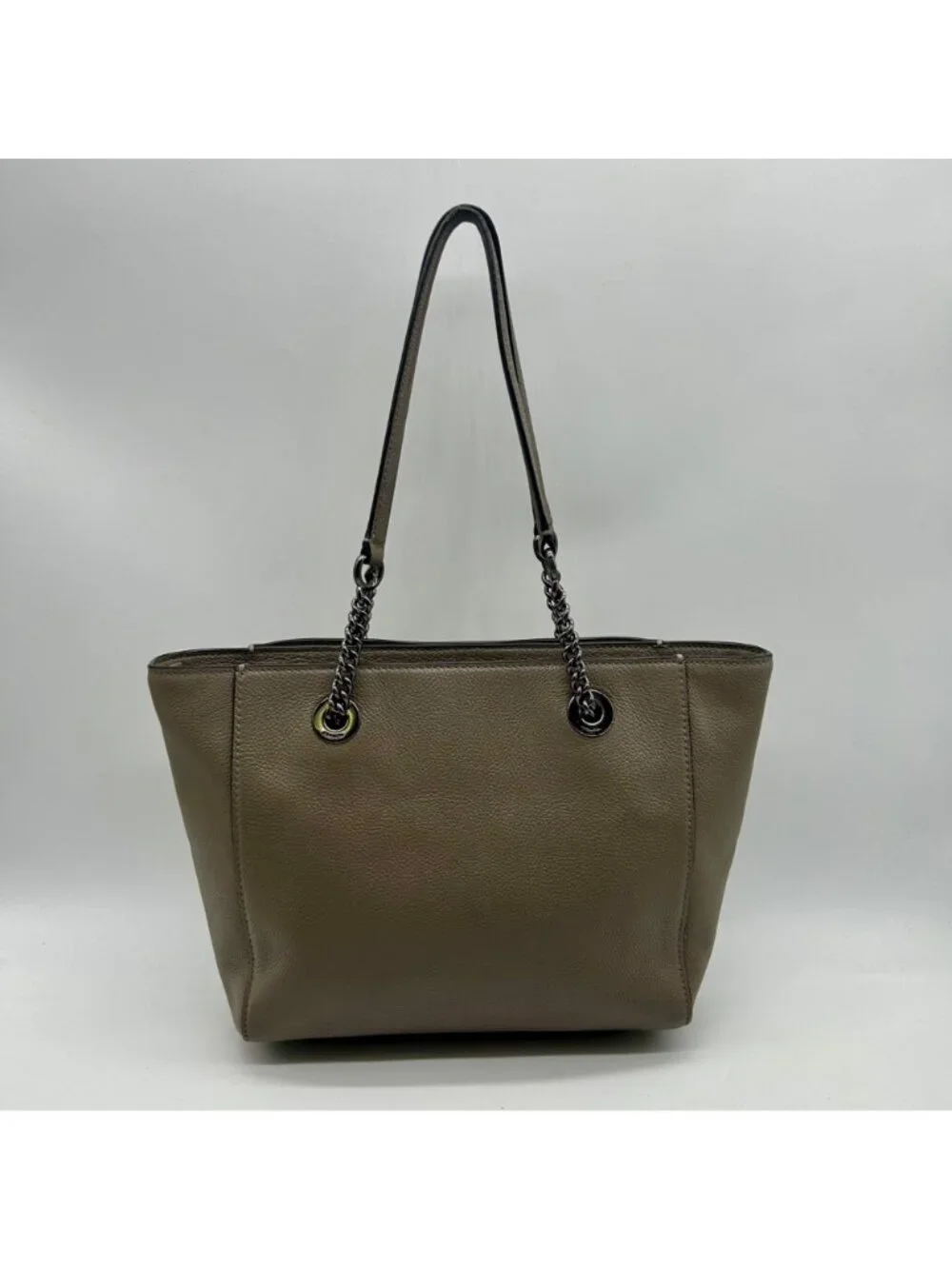 Coach Soft Grey Turn-lock Chain Tote Bag 57107